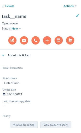 HubSpot Ticket Info