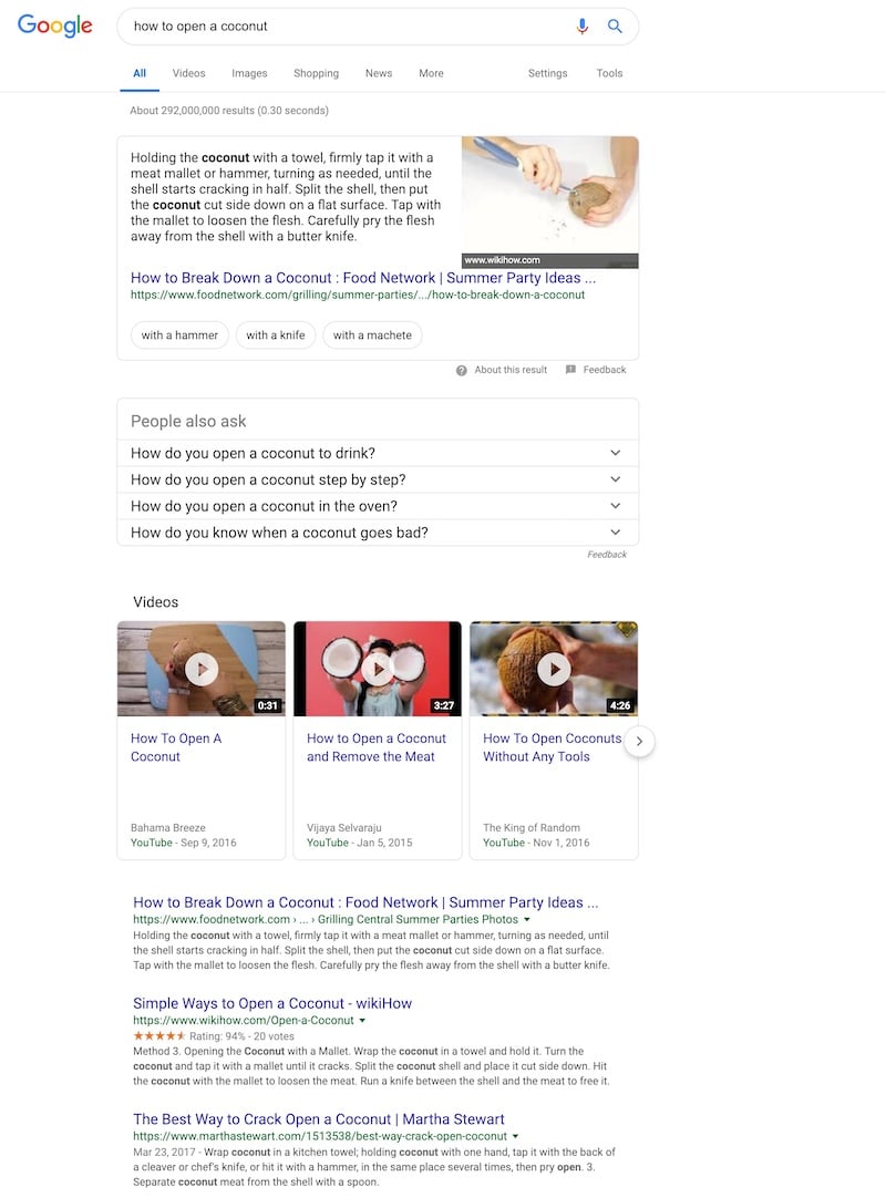 serp-how to open a coconut