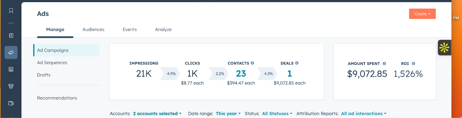 HubSpot ROI Dashboard