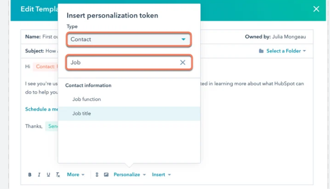 hubspot personalization